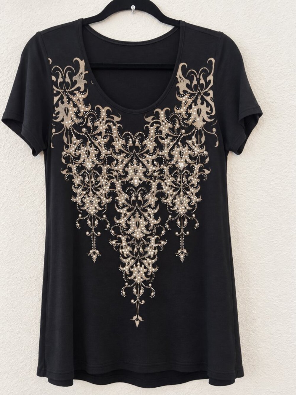 Vocal Rhinestone Bling Embellished Tunic Top/Dress.